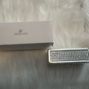 Swarovski Silver Crystal Studded Lipstick Box